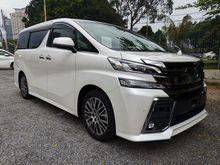 2016 Toyota Vellfire 2.5 ZG 13K KM ORIGINAL COVER LEATHER SUNROOF FULL ALPINE PRE CRASH