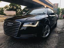 AUDI A8L 4.2 NEW FACELIFT 1 YEAR WARRANTY 2013,FULL LEATHER SEATS,CRYSTAL BLACK IN COLOUR,POWER BOOT,4 NEW TYRES,REVERSE CAMERA,ONE DATO OWNER