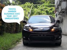 FREE 5 YEARS WARRANTY 2017 TOYOTA HARRIER ELEGANCE 2.0CC /KEYLESS ENTRY /KEYLESS PUSH-START /MULTI-FUNCTION STEERING /REVERSE CAMERA /HALF LEATHER 5 SEATER SUV # Max 012-201 6830