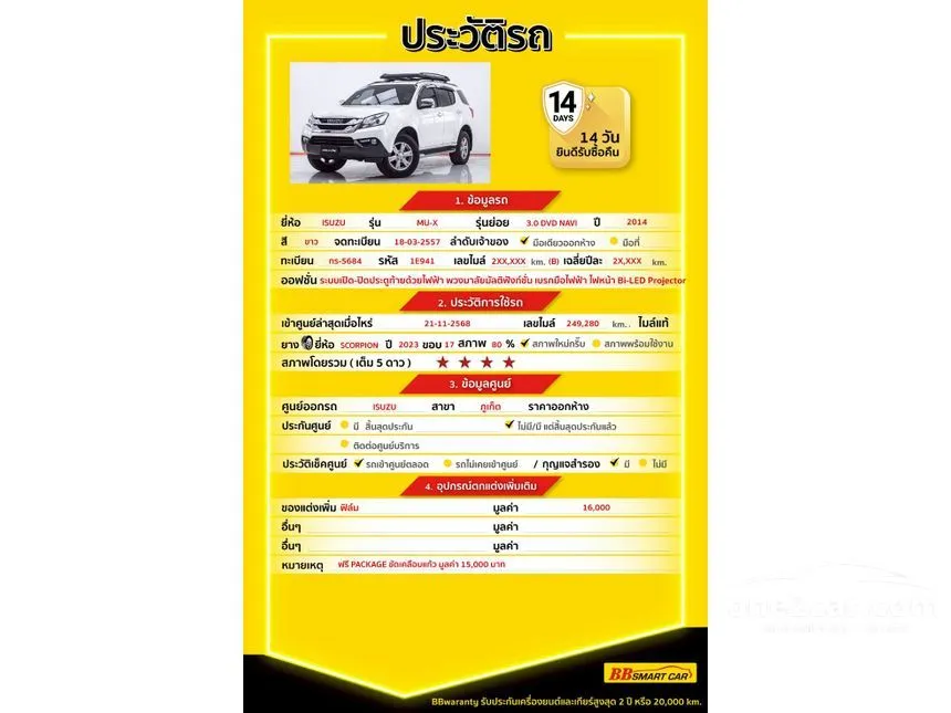 2014 Isuzu MU-X DVD SUV