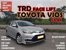 2015 Toyota Vios 1.5 (A) TRD FACE LIFT FREE WARRANTY ONE YEARS