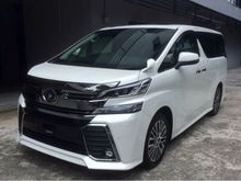 2016 Toyota Vellfire 3.5 ZA G ZAG Sunroof Pre Crash Unreg