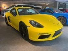 2020 Porsche 718 2.0 Cayman Coupe Unregistered with MAX LOAN, Sport Chrono, Sport Exhaust, BOSE, 3 YEARS Warranty