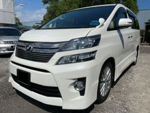 2012 Toyota Vellfire 2.4 Z Platinum MPV (FACELIFT)(PILOT SEATS)(COOLBOX)(MEMORY SEATS)(NEW TYRES)