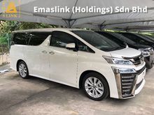 2018 Toyota Vellfire 2.5 ZA Full Alpine Player 360 Surround Camera Power Boot 2 Power Door Pre Crash Lane Departure Assist Keyless Go 9 Air Bag Unreg