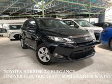 2017 Toyota Harrier 2.0 Elegance SUV KING ** DRIVER ELECTRIC SEAT / SEMI LEATHER SEATS ** FREE 5 YEAR WARRANTY ** BEST OFFER **