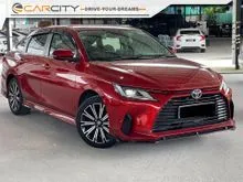 2024 Toyota Vios 1.5 G Sedan WARRANTY TOYOTA + FULL SERVICE RECORD + LOW MILEAGE 22K KM