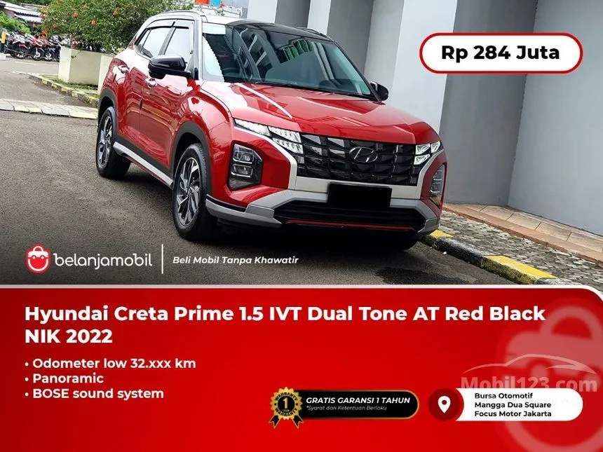 Jual Mobil Hyundai Creta 2022 Prime 1.5 di Jawa Barat Automatic Wagon Merah Rp 284.000.000