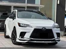 Incoming Stock 2025 Lexus RX 500h 2.4 F Sport SUV Grade 5A Japan Spec With Full TRD Bodykit, White Leather Interior, Panoramic Roof And More