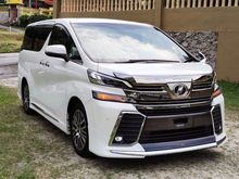 2017 TOYOTA VELLFIRE 2.5 ZG ZA SC SA UNREG - ORIGINAL JAPAN MODELLISTA BODYKIT - JAPAN FULL HD DVD PLAYER - JAPAN ROOF MONITOR - PILOT SEAT -HIGH SPEC