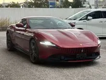 2022 Ferrari Roma 3.9 Coupe Japan Spec Unreg Red Interior Low Mileage Carbon Ceramic Brakes Carbon Steering with F1 lights 360 Surround Camera