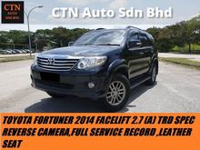 TOYOTA FORTUNER 2.7 (A) V-SPEC,FULL SERVICE RECORD,REVERSE CAMERA,FULL LEATHER SEAT