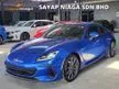 Recon 2021 Subaru BRZ 2.4 S Coupe AT #GRED5A #9KMIL #5YRSWARRANTY #NEGO