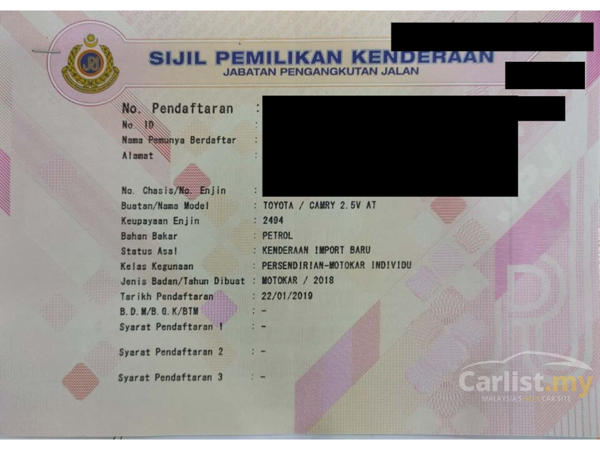 Used 2018 Toyota Camry 2.5 V Sedan + FREE 3 Years WARRANTY +FREE 3 ...