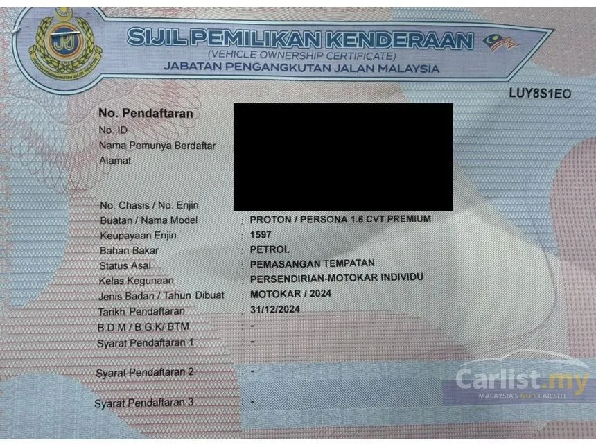 2024 Proton Persona Premium Sedan