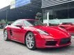 Recon 2020 Porsche 718 2.0 Cayman Coupe Bose, Sport Chrono, Sport Exhaust, Red Leather, Super Sport Seats, PDLS Plus With LED Headlights, 20 Carrera S Rim