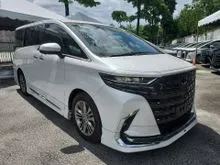 2024 Toyota Alphard 2.5 FACELIFT/MODELISTA BODYKIT/Twin Sun Roof/Digital Inner Mirror/Roof Monitor/Wireless Charger/360 CAM/DIM/BSM/UNREG