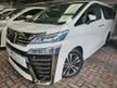 Recon 2018 Toyota Vellfire 2.5 ZG SUNROOF ALPINE X2 UNREG KL AP UNREG