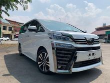 2018 Toyota Vellfire 2.5 ZG FULL SPEC UNREG ** 0 MILEAGE FULL SPEC JBL + HOME THEATRE + SUNROOF + PRECRASH + LEATHER SEAT + 4 CAM *