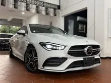 2021 Mercedes-Benz AMG CLA35 2.0 4MATIC Coupe Full Spec SUNROOF Red Bucket Seat in WHITE PUTIH
